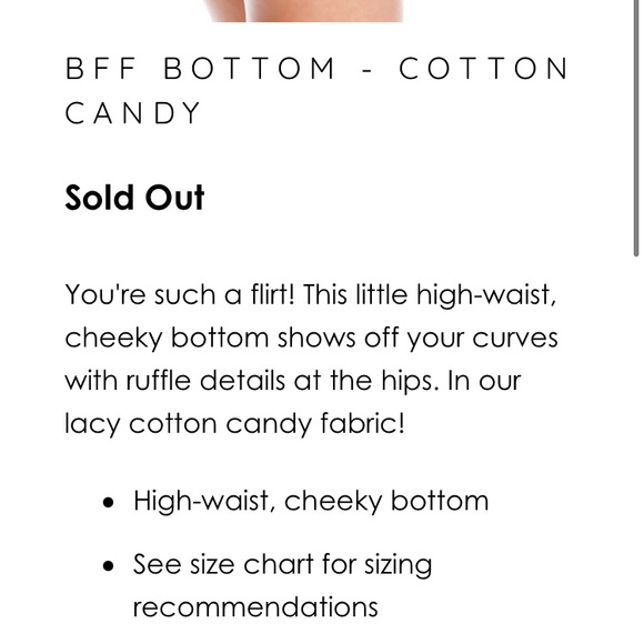 Lolli Swim BFF cotton candy bikini bottom NWT - Picture 3 of 11